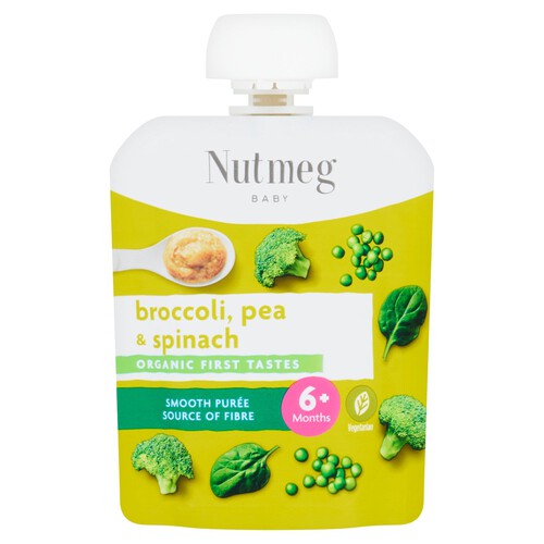 Nutmeg Broccoli, Pea & Spinach Baby Food 6M+ 