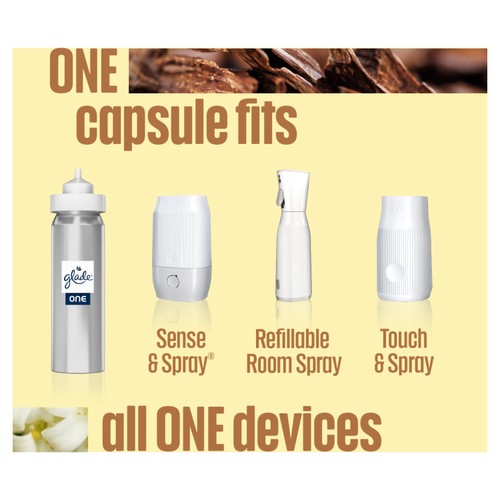 Glade One Touch & Spray Sensual Sandalwood & Jasmine 13Ml