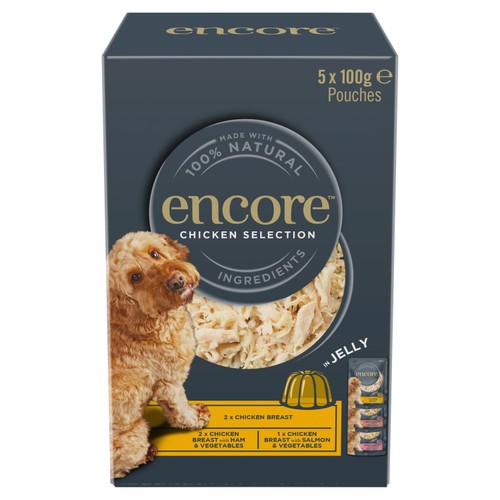Encore dog pouch chicken selection in jelly