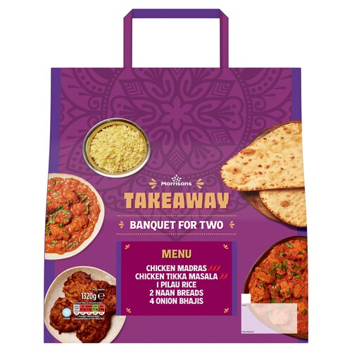 Morrisons Takeaway Banquet For Two- Chicken Madras & Chicken Tikka Masala