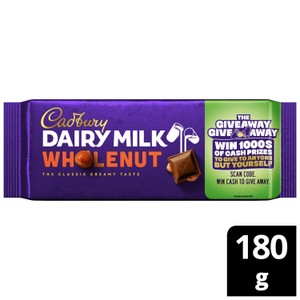 Dairy Milk Wholenut Chocolate Bar 180 g