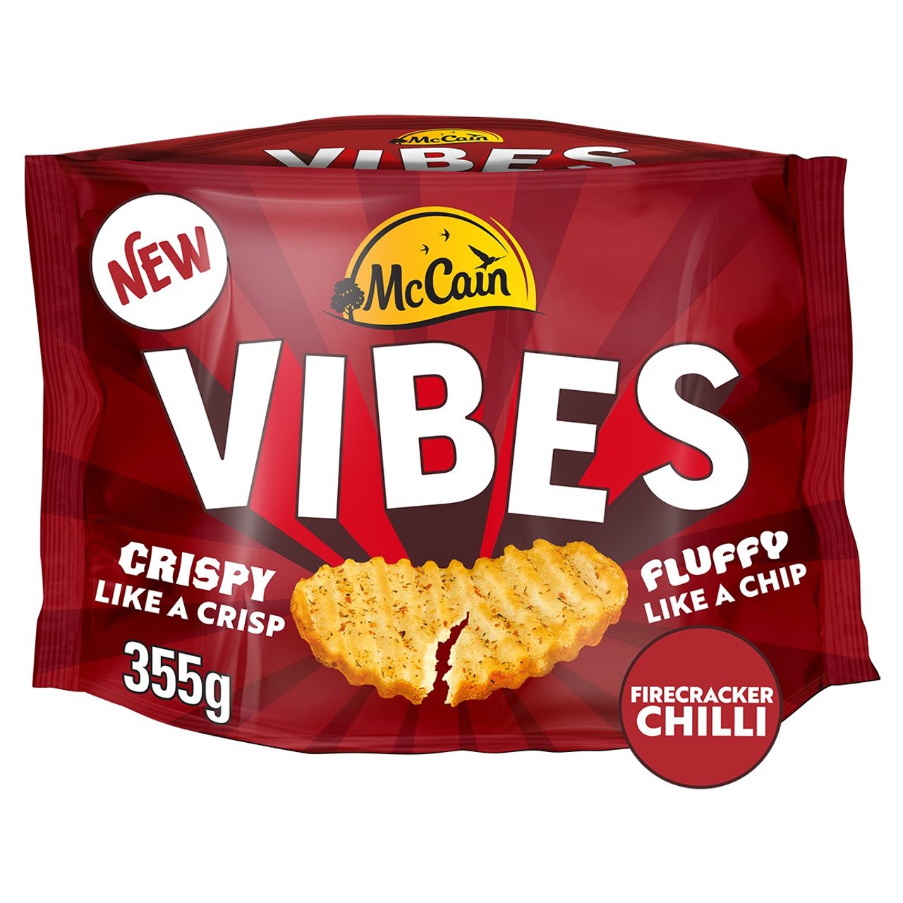 McCain Vibes Firecracker Chilli Hot Potato Snack 355g