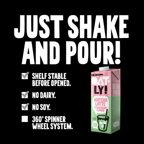 Oatly Oat Drink Matcha Latte Strawberry Flavour 1L