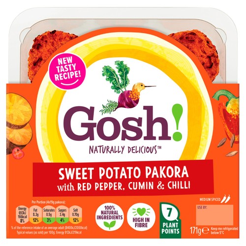 Gosh Sweet Potato Pakora With Red Pepper Cumin & Chilli 