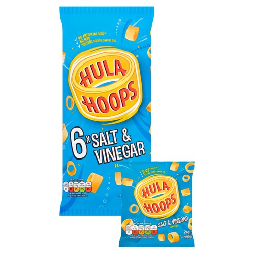 Hula Hoops Salt & Vinegar Multipack Crisps 6 Pack