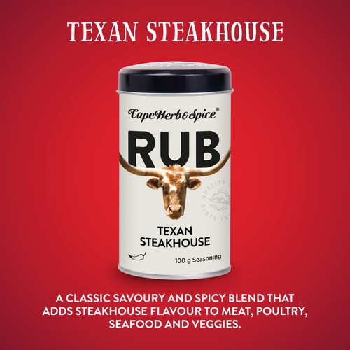 Cape Herb & Spice Rub Texan Steakhouse Seasoning 