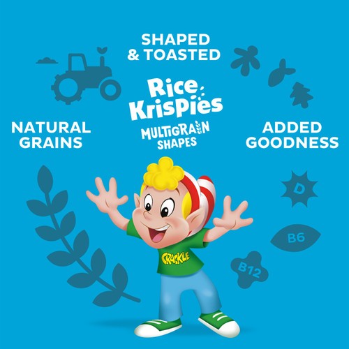 Kellogg's Rice Krispies Multigrain Shapes Breakfast Cereal 350g