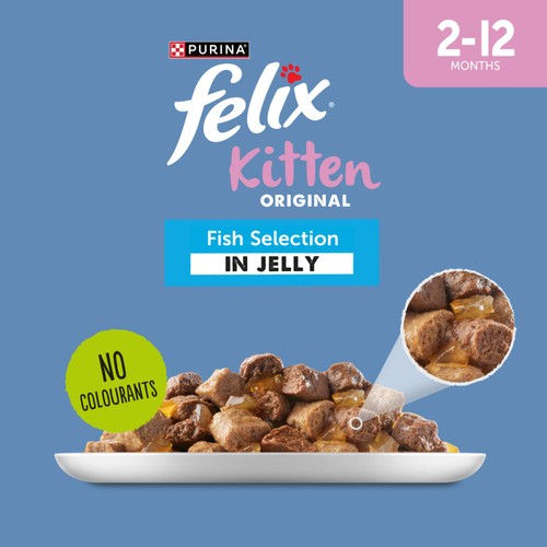 Felix Original Kitten Fish Selection In Jelly Wet Cat Food 