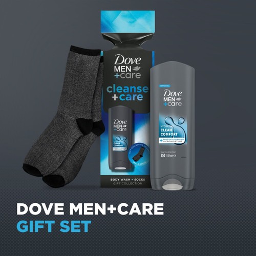 Dove Men Care Cleanse Care Bodywash And Socks Gift Set Cracker