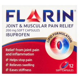 Flarin Joint & Muscular Pain Relief Soft Capsules - Ibuprofen 12s