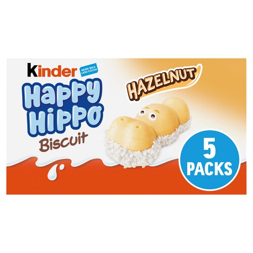 Kinder Happy Hippo Milk Chocolate & Hazelnut Biscuits Multipack