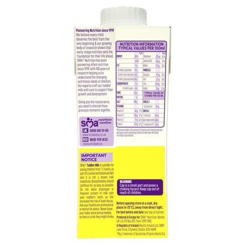SMA Toddler Milk Carton 1-3 Years 200ml