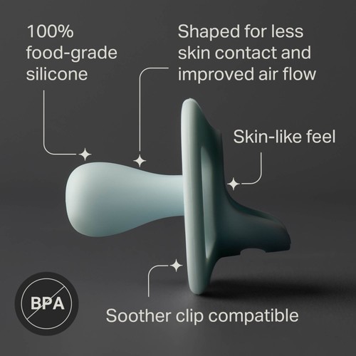 Tommee Tippee Ultra-light StayPut Soother, 6-18m, 2-pack, BPA-free Silicone