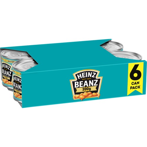 Heinz Baked Beans in Rich Tomato Sauce 6 x 200g