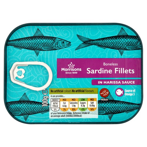 Morrisons Sardines in Harissa Sauce (100g)