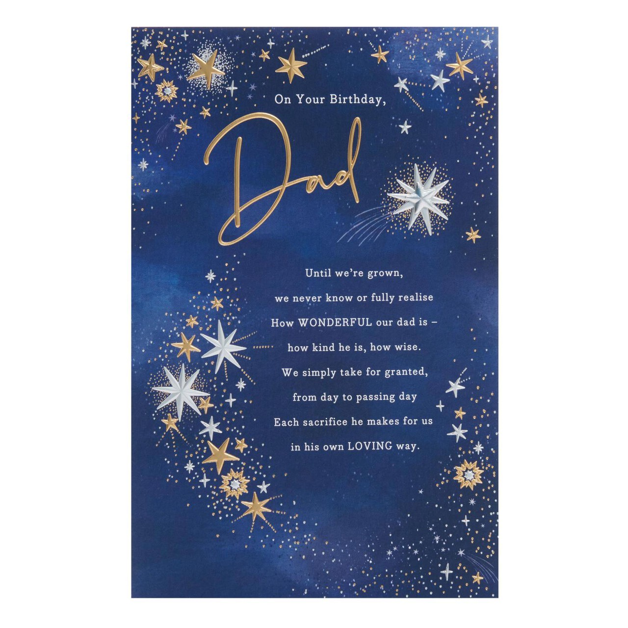 Traditional Dad Stars Birthday Card