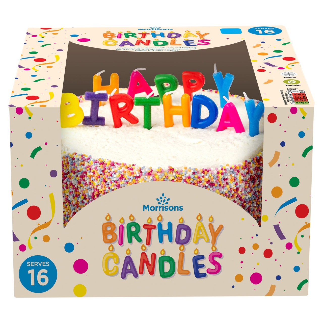 Morrisons Birthday Candle Cake Serves 16