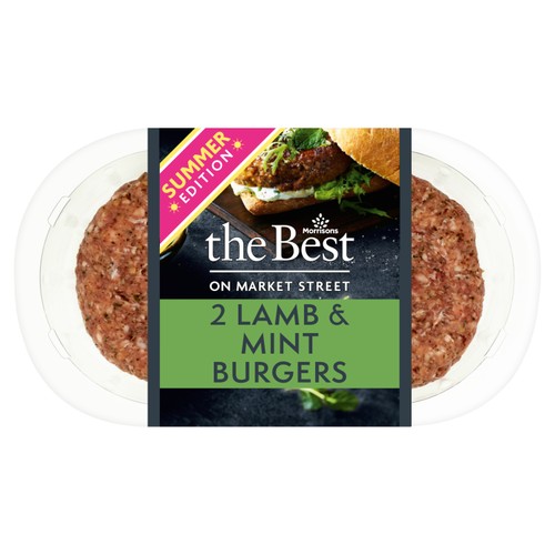 Morrisons British The Best Lamb & Mint Burgers 2 Pack