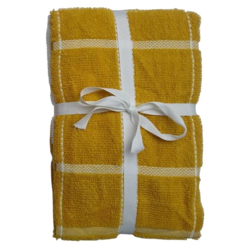 Nutmeg Home Essentials Terry Tea Towel Ochre 