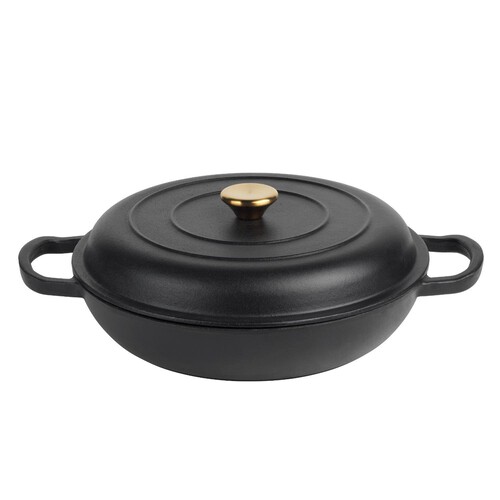 Russell Hobbs 24cm Cast Iron Stockpot - Black