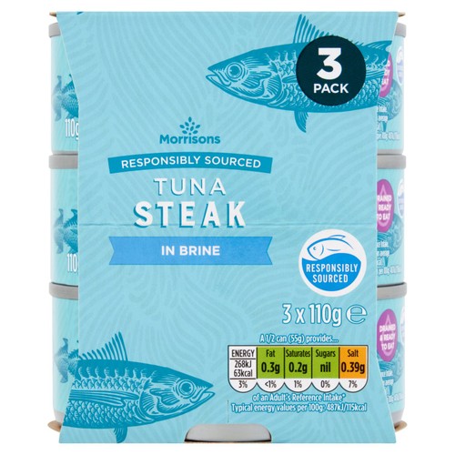 Morrisons no drain tuna steak in a little brine
