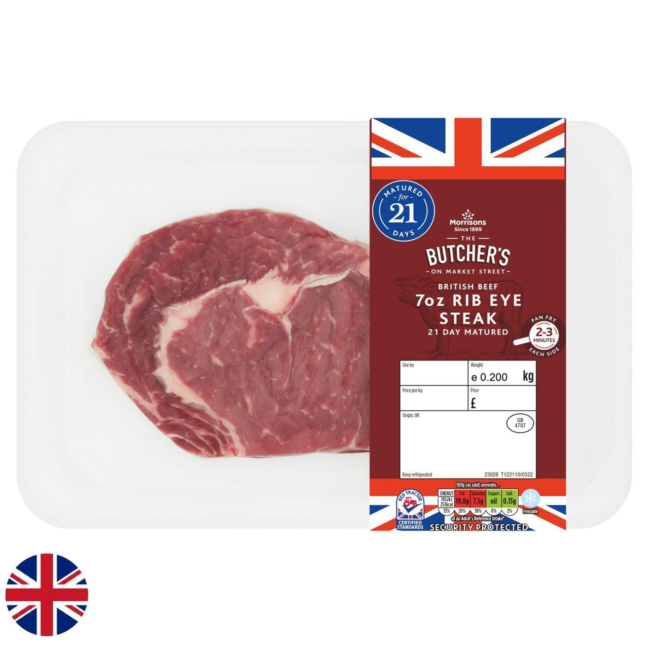 Morrisons British Rib Eye Steak 200g