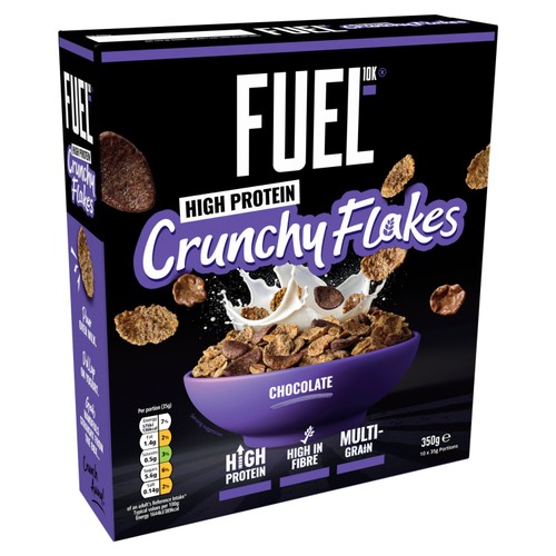 FUEL10K Chocolate Multigrain Flakes High Protein Breakfast Cereal   350g