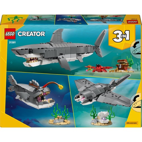 Lego Creator Fierce Shark With A Treasure Chest 31381