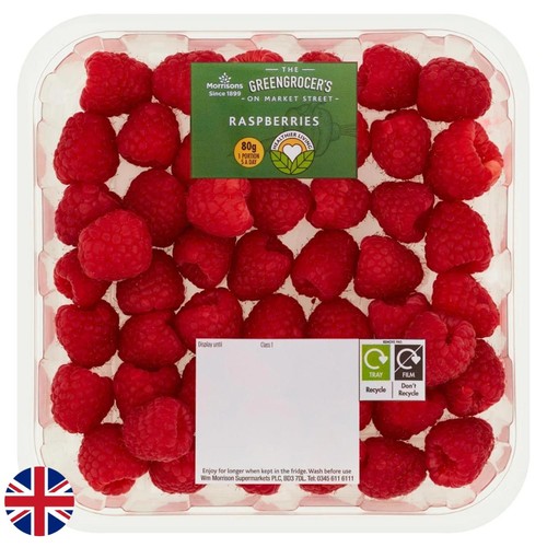 Morrisons British Raspberries 250g + 50% Extra Free