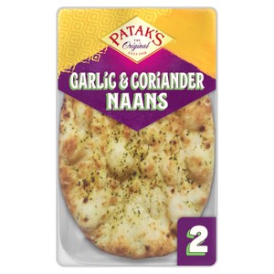 Patak's Flame Baked Plain Naans 2 Pack
