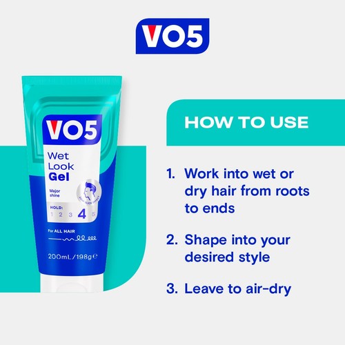 VO5 Wet Look Styling Gel 200ml