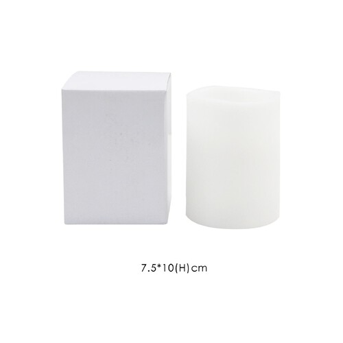 Nutmeg Home Led Unscented Small Pillar Candle