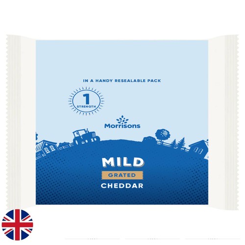 Morrisons Grated Mild White Cheddar 250g