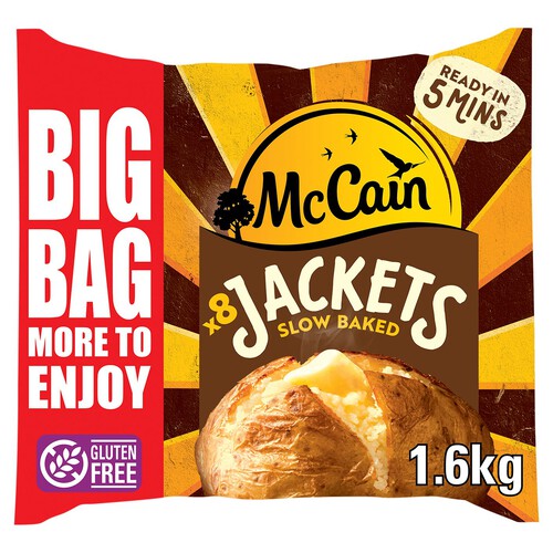 McCain Baked Frozen Jacket Potatoes 8 Pack