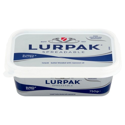 Lurpak Slightly Salted Spreadable Blend of Butter and Rapeseed Oil   750g