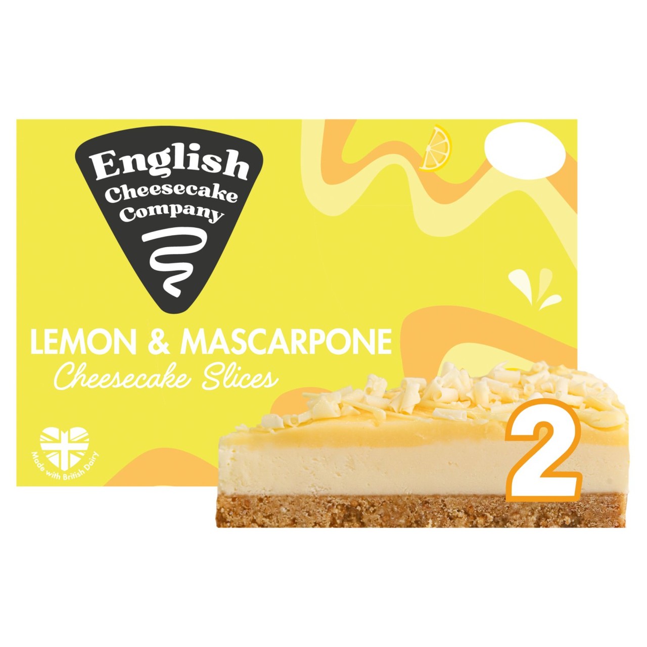 English Cheesecake Company Lemon Mascarpone Cheesecake Slices 2 x 90g