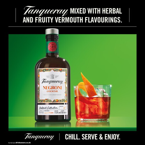 Tanqueray London Dry Gin Negroni Cocktail Drink 17.5% vol 