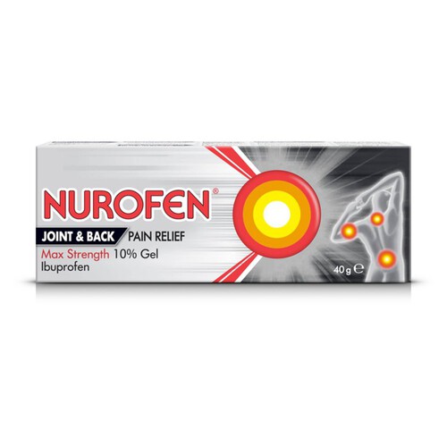 Nurofen Joint & Back Pain Relief Max Strength 10% Gel Ibuprofen