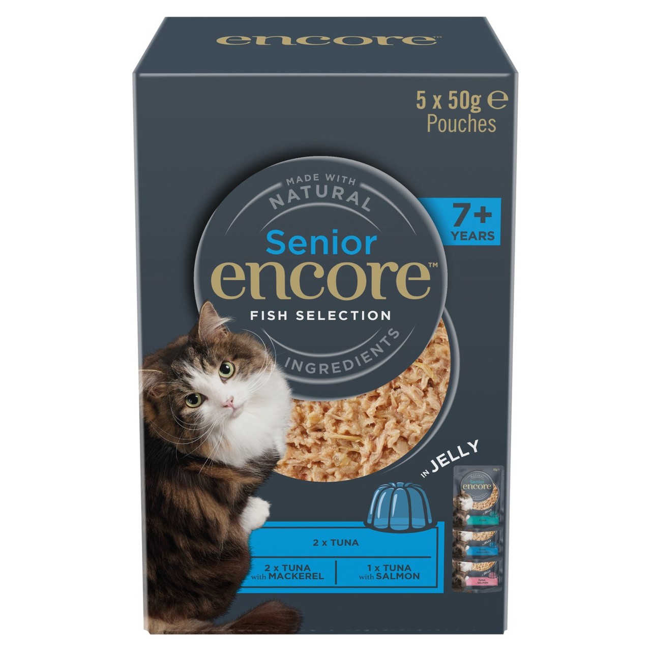 Encore Cat Senior Fish Selection In Jelly