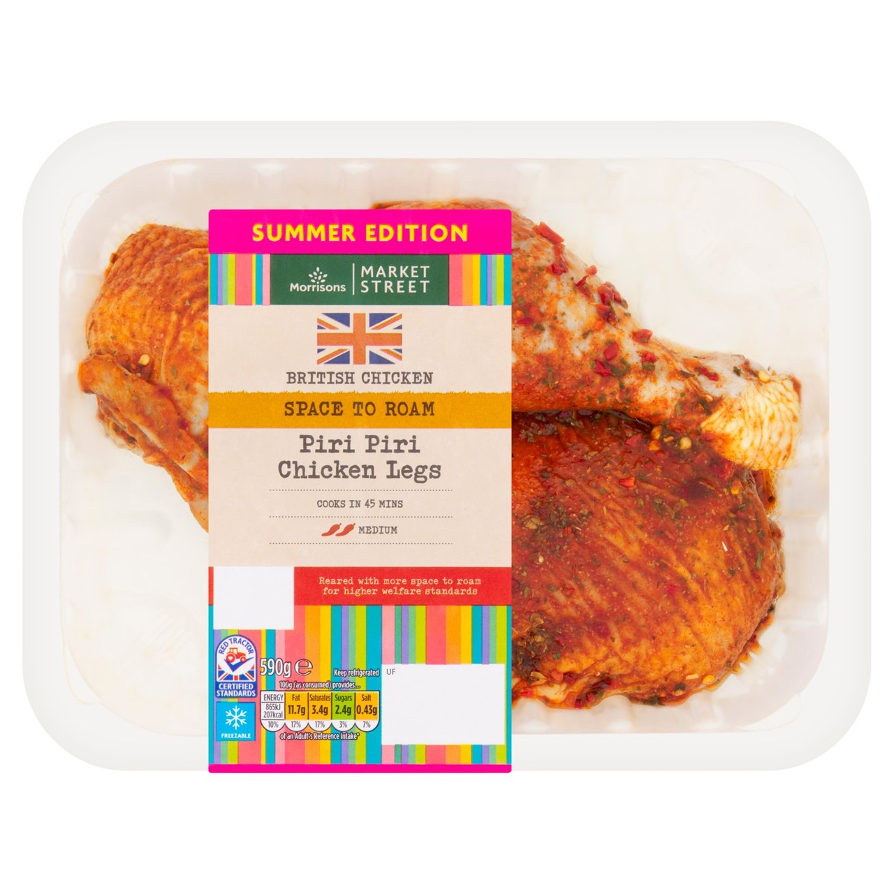 Morrisons Piri Piri Chicken Legs 590g