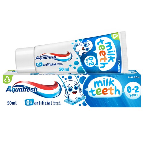 Aquafresh Kids Milk Teeth Fluoride Toothpaste For Ages 0-2