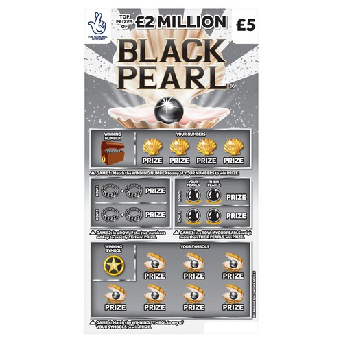 National Lottery Black Pearl Scratch Card