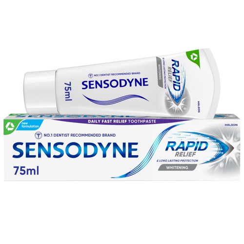Sensodyne Rapid Relief Whitening Sensitive Toothpaste 75ml