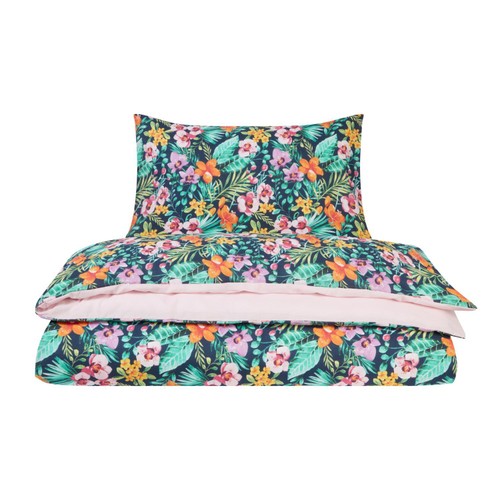 Nutmeg Home Hot House Tropical Floral Print Easy Care Duvet Set King