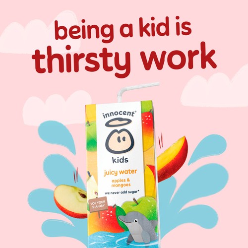Innocent Kids Juicy Water Apples & Mangoes 3 x 200ml