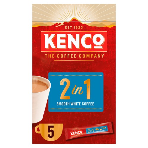 Kenco 2 in 1 Smooth White Instant Coffee Sachets 