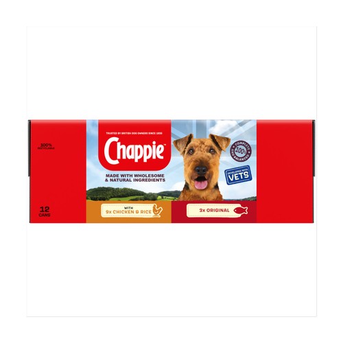 Chappie Adult Wet Dog Food Tins Favourites 12 x 412g