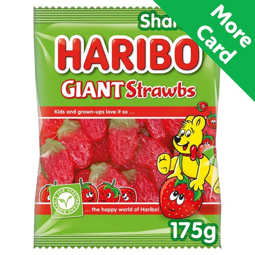 Haribo Giant Strawbs Vegetarian Sweets Share Bag