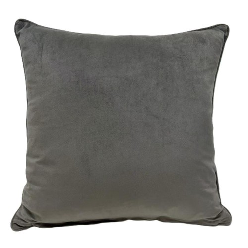 Home Style Geo Velvet Cushion Dark Grey 48X48Cm