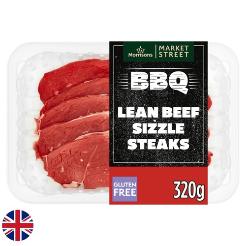 Morrisons british beef sizzle steak